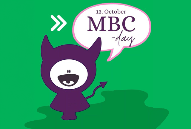 Illustrasjon av Ms. Noisy som informerer om MBC-dagen 13. oktober.